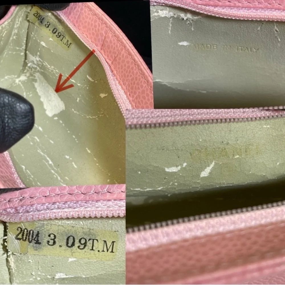 Chanel Caviar Leather Mini Pink Pouch